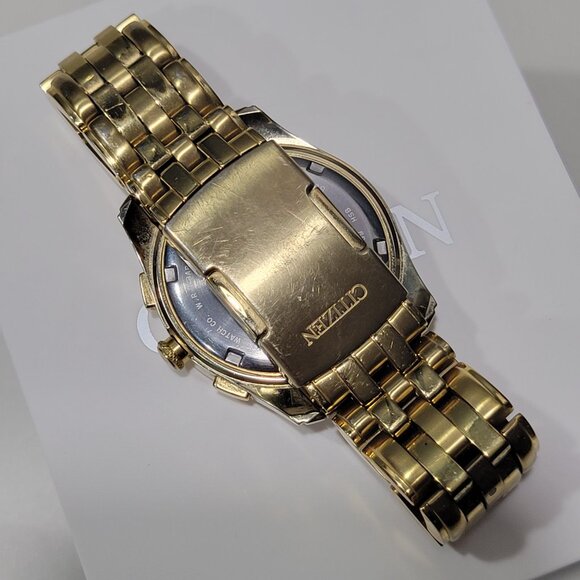 Citizen Eco Drive Mens Gold & Diamond BL8042-54E Perpetual Calendar - Picture 7 of 11